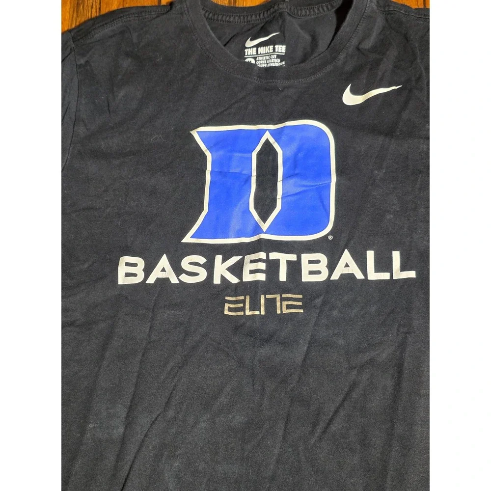 Nike Duke Blue Devils Basketball Elite T-Shirt Mens Medium Black Athletic Cut